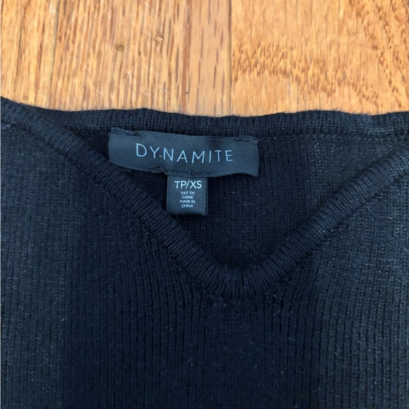 Dynamite Black Ribbed Knit Top - Picture 3 of 4